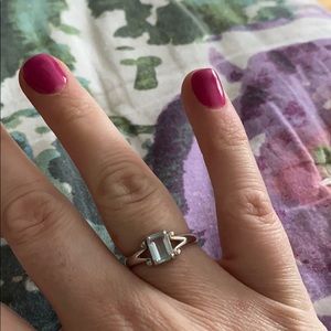Blue topaz ring